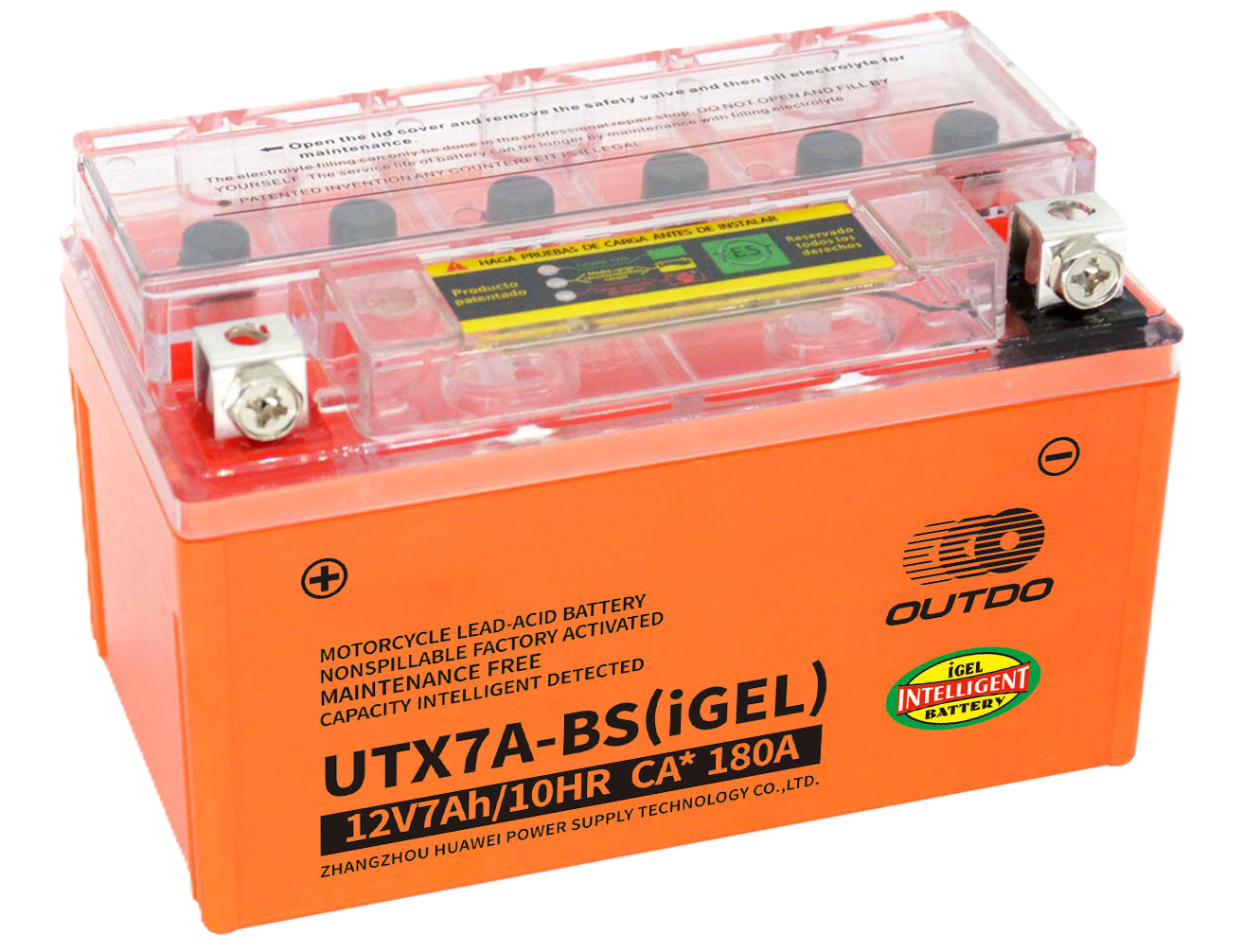 OUTDO UTX7A-BS(iGEL) Motorcycle Battery