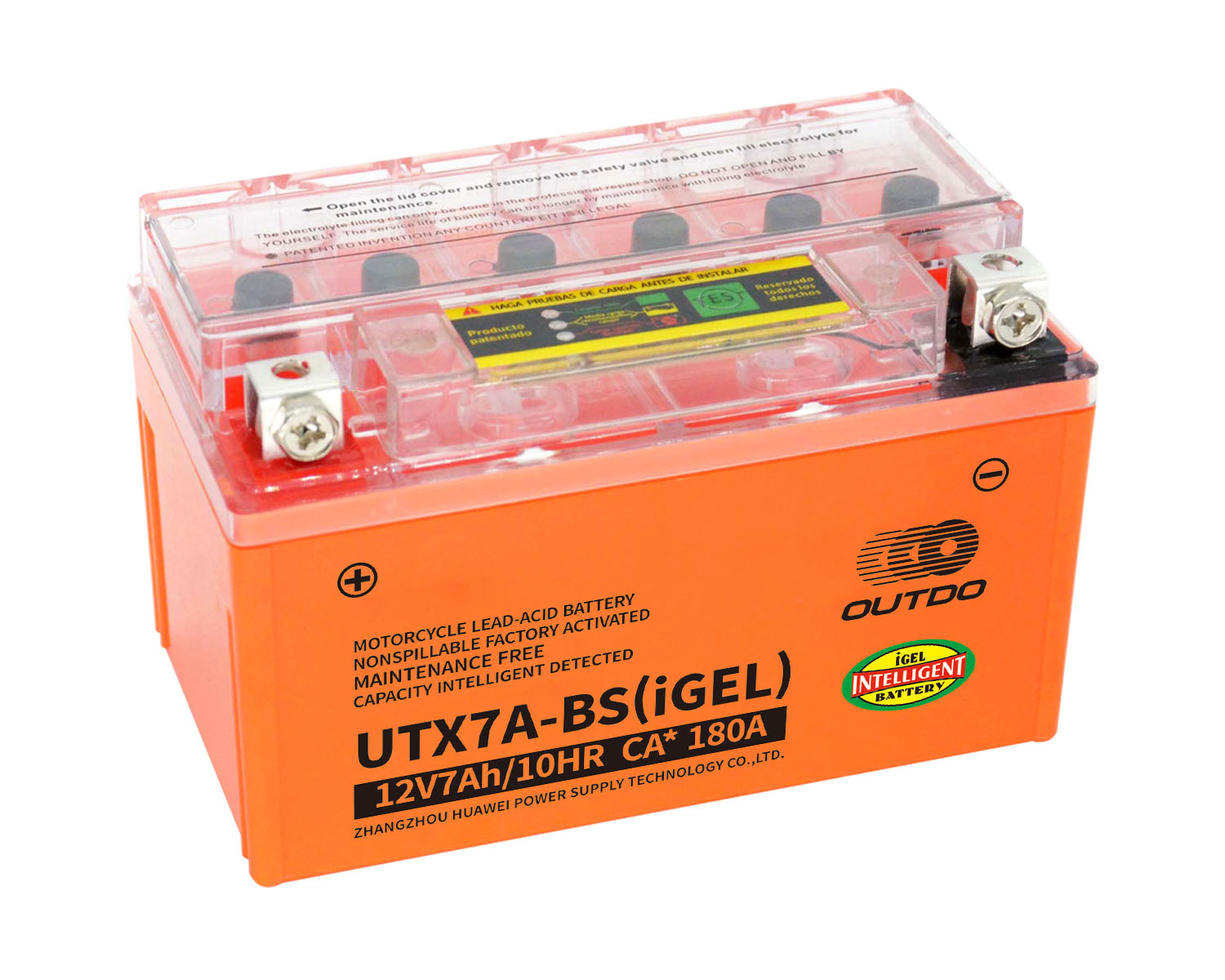 OUTDO UTX7L-BS(iGEL) Motorcycle Battery